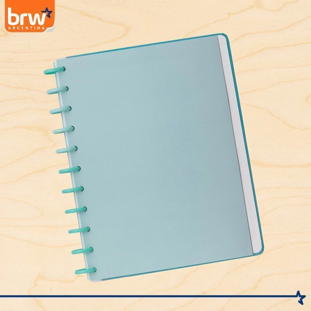 Cuadernos Inteligentes BRW * Turquesa Resiliencia * Tamaño A4 (Grandes) Hojas rayadas Sistema de Discos
