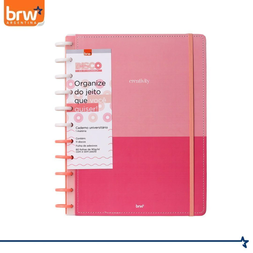 Cuadernos Inteligentes BRW * Coral Creativo * Tamaño A4 (Grandes) Hojas rayadas Sistema de Discos