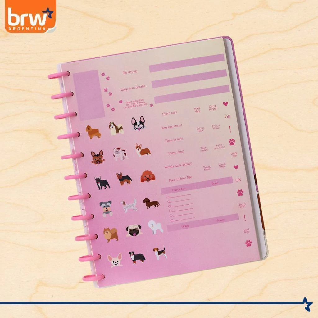 Cuadernos Inteligentes BRW * Best Friend * Tamaño A4 (Grandes) Hojas rayadas Sistema de Discos