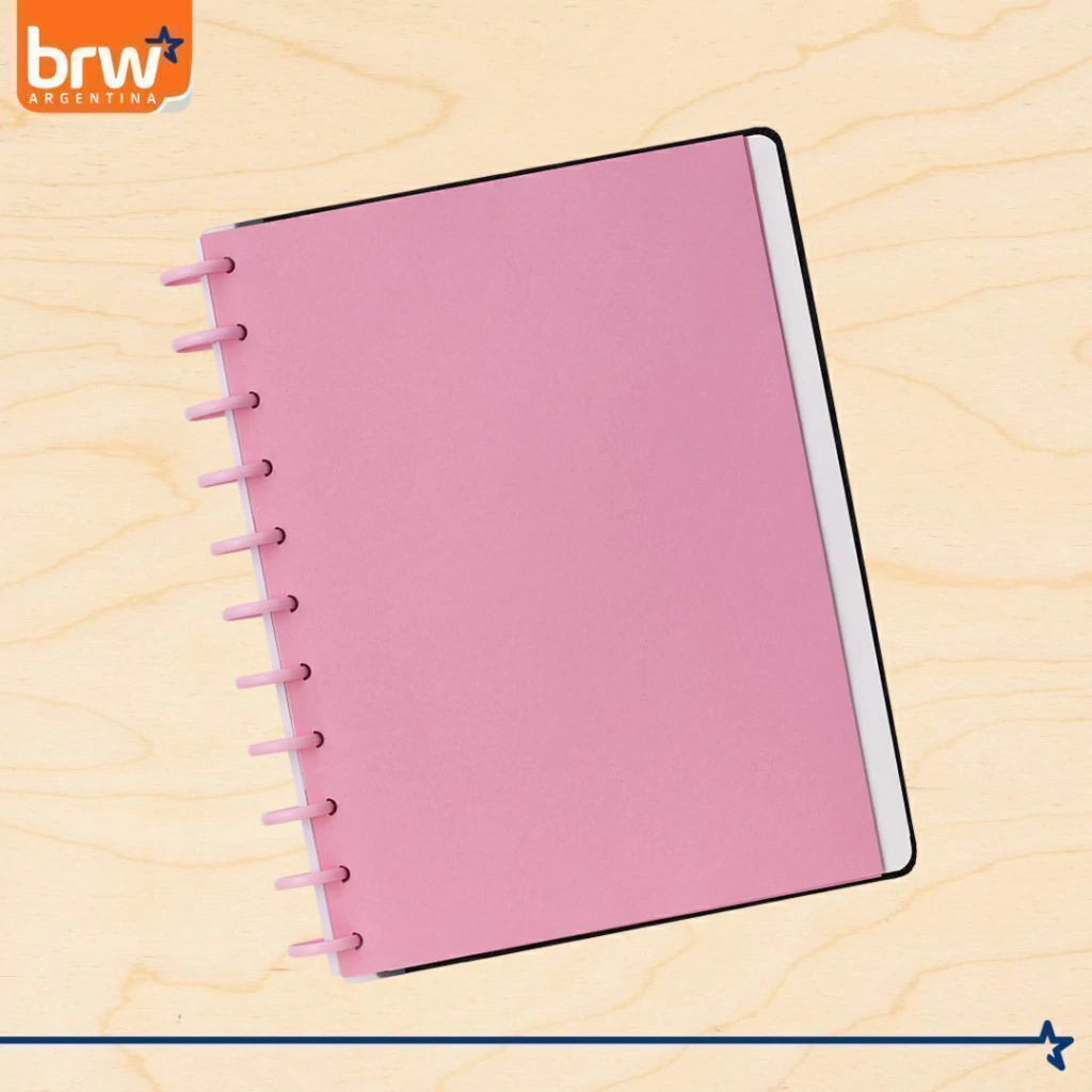 Cuadernos Inteligentes BRW * Glitter Negro * Tamaño A4 (Grandes) Hojas rayadas Sistema de Discos
