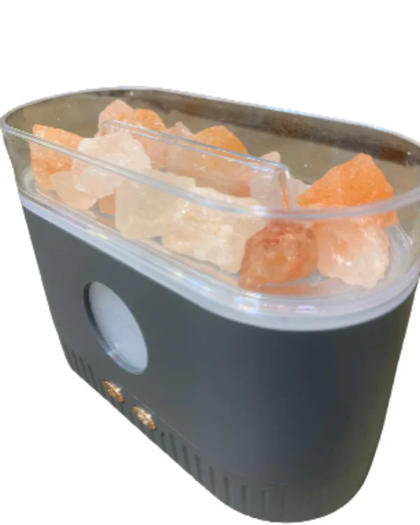 Humidificador * Con Piedras de SAL de Cristal * C/ Luz Led Aroma y Decorativo
