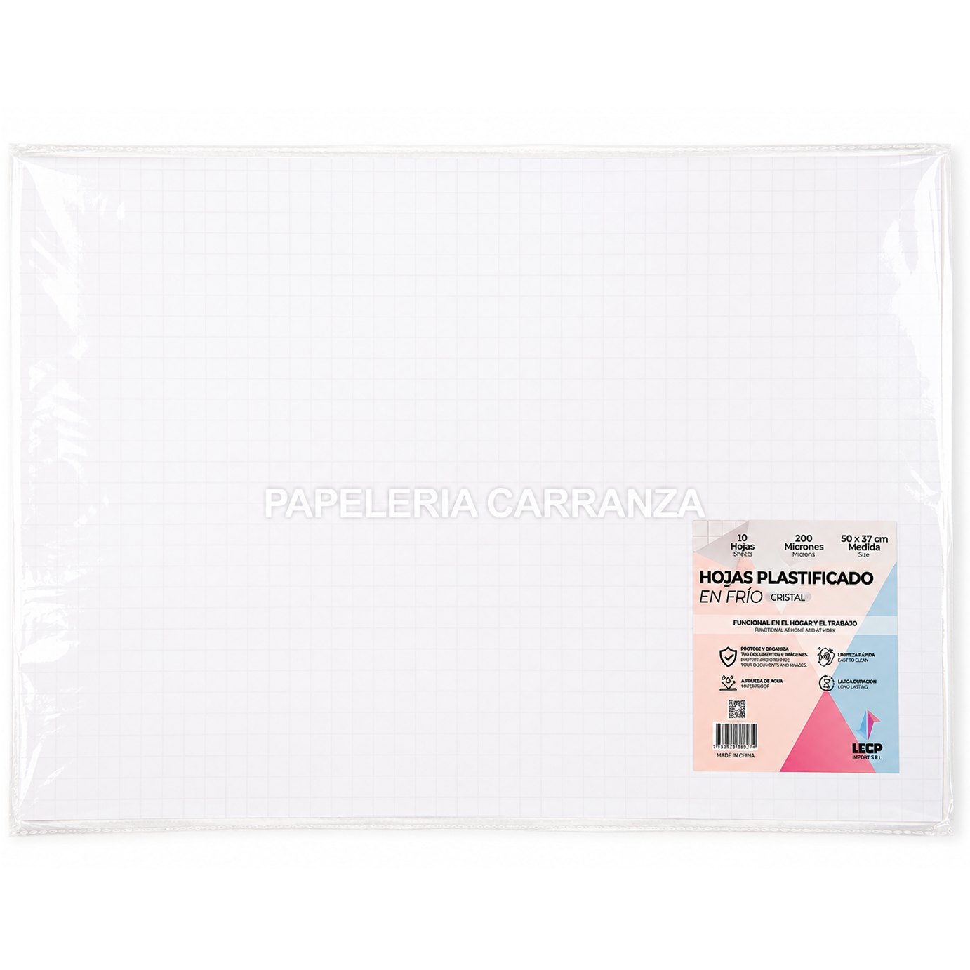 Plancha Para Plastificado en Frio Con Adhesivo Tamaño A3 200 Micrones