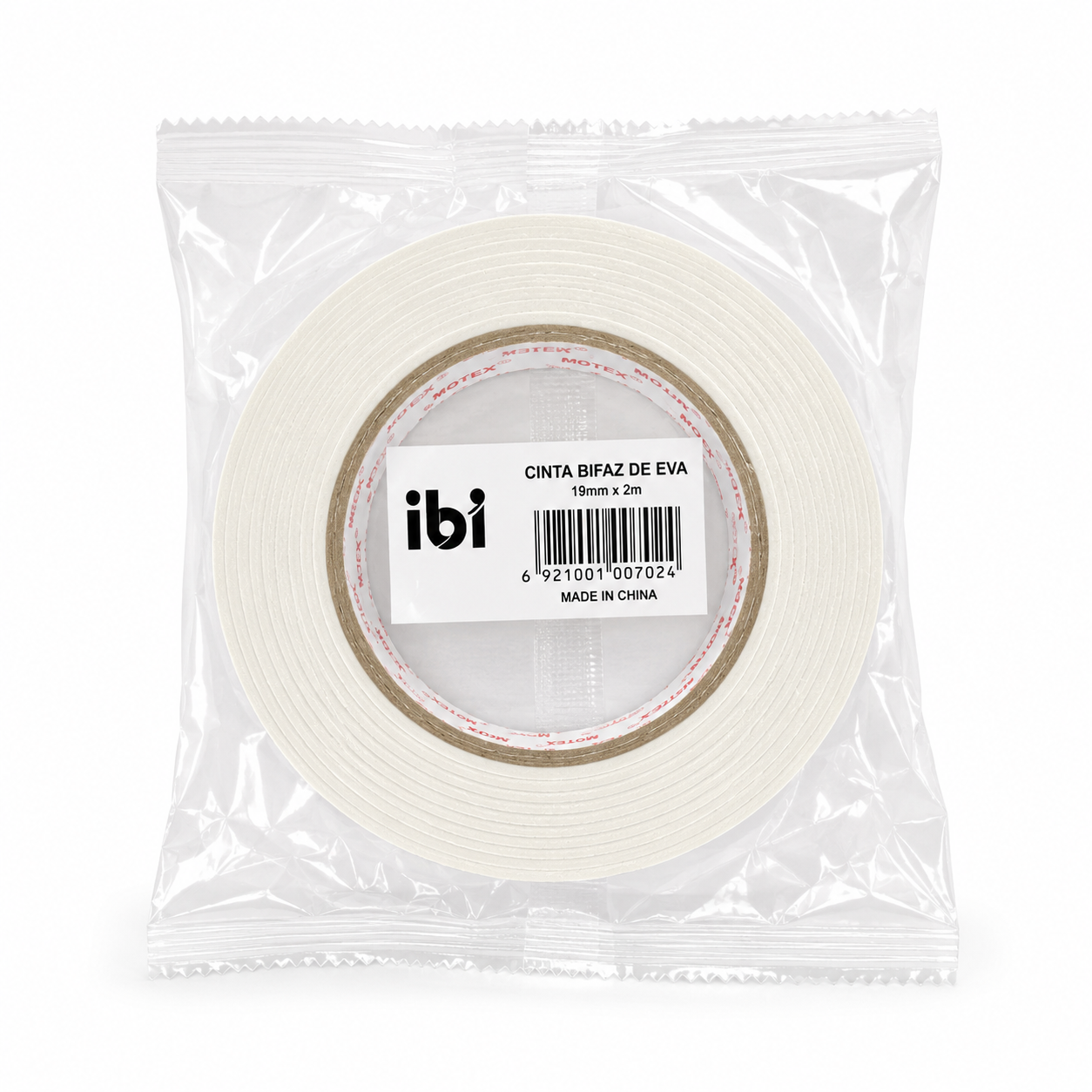 Cintas Bifaz MOTEX Ibi 18mm x 5 mts Doble Faz x 1mm espesor (REFORZADA ECO)
