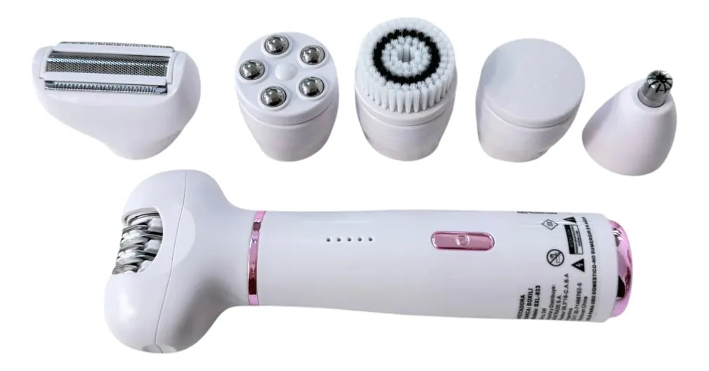 DEPILADORA ELECTRICA 6 en 1 * FACIAL, Y CORPORAL * (Puntas Intercambiables) RECARGABLE