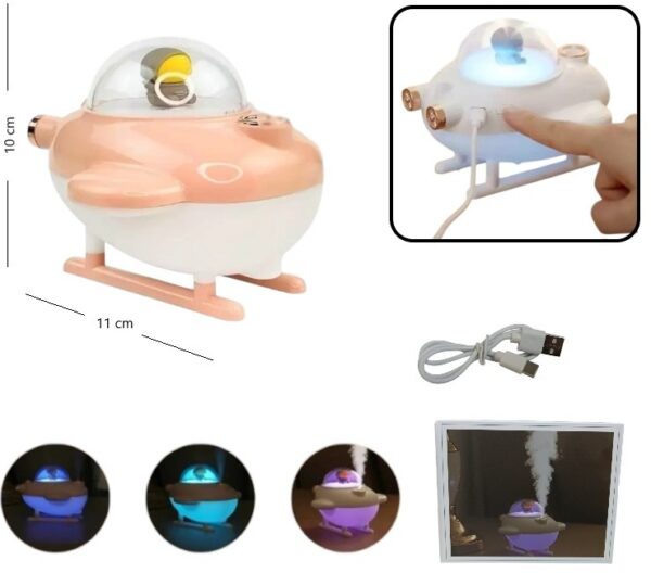 Humidificador * Con Piedras de SAL de Cristal * C/ Luz Led Aroma y Decorativo