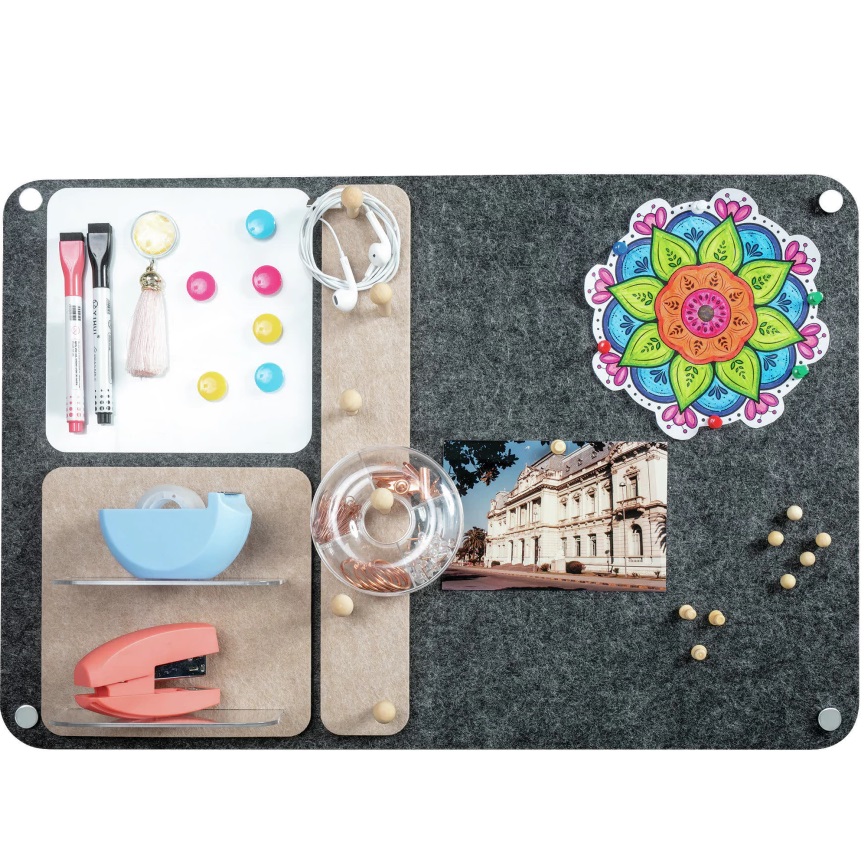 Organizador de Escritorio para Pared - Olami 40x60 - Con Accesorios