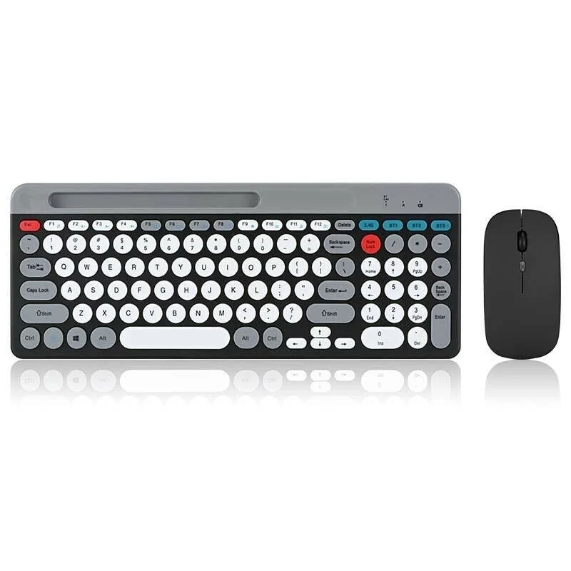 Combo XAEA Mini Inalámbrico * SHADOW NEXUS NEGRO * RECARGABLE (Teclado Recargable+ Mouse) Pc Notebook Celular Tablet PREMIUM