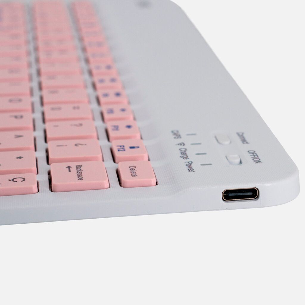 Teclado Mini Inalámbrico YEXA * ROSA * RECARGABLE (Teclado Recargable) Pc Notebook Celular Tablet