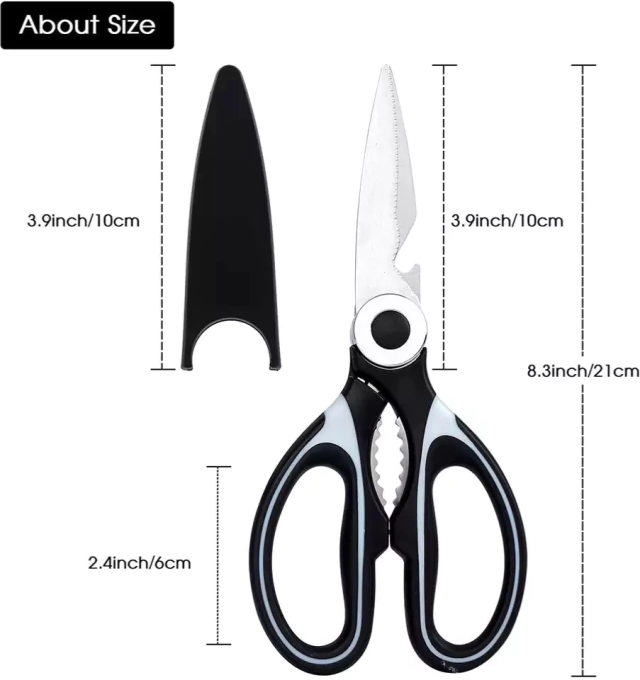TIJERAS DE COCINA MULTIUSO CON FUNDA