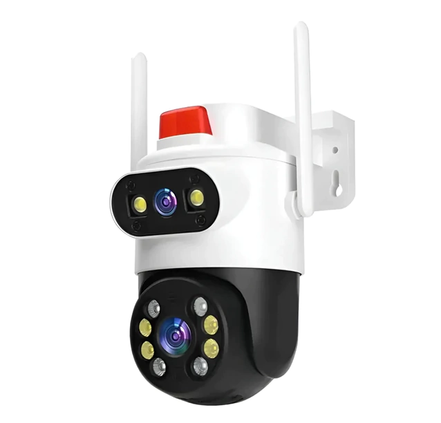 Camara de Seguridad * DOBLE TIME SMART CAMERA ALARMA * 2 Antenas Inalambrica 360° 8 Mega Pixeles (INTERIOR - EXTERIOR) FIJA + DOMO MOVIL (SEGUIMIENTO INTELIGENTE)