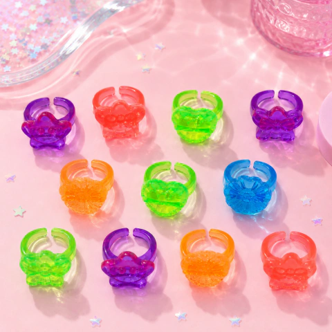 SET DE - ANILLITOS DE COLORES - x 50 UNIDADES (Anillos de plastico)
