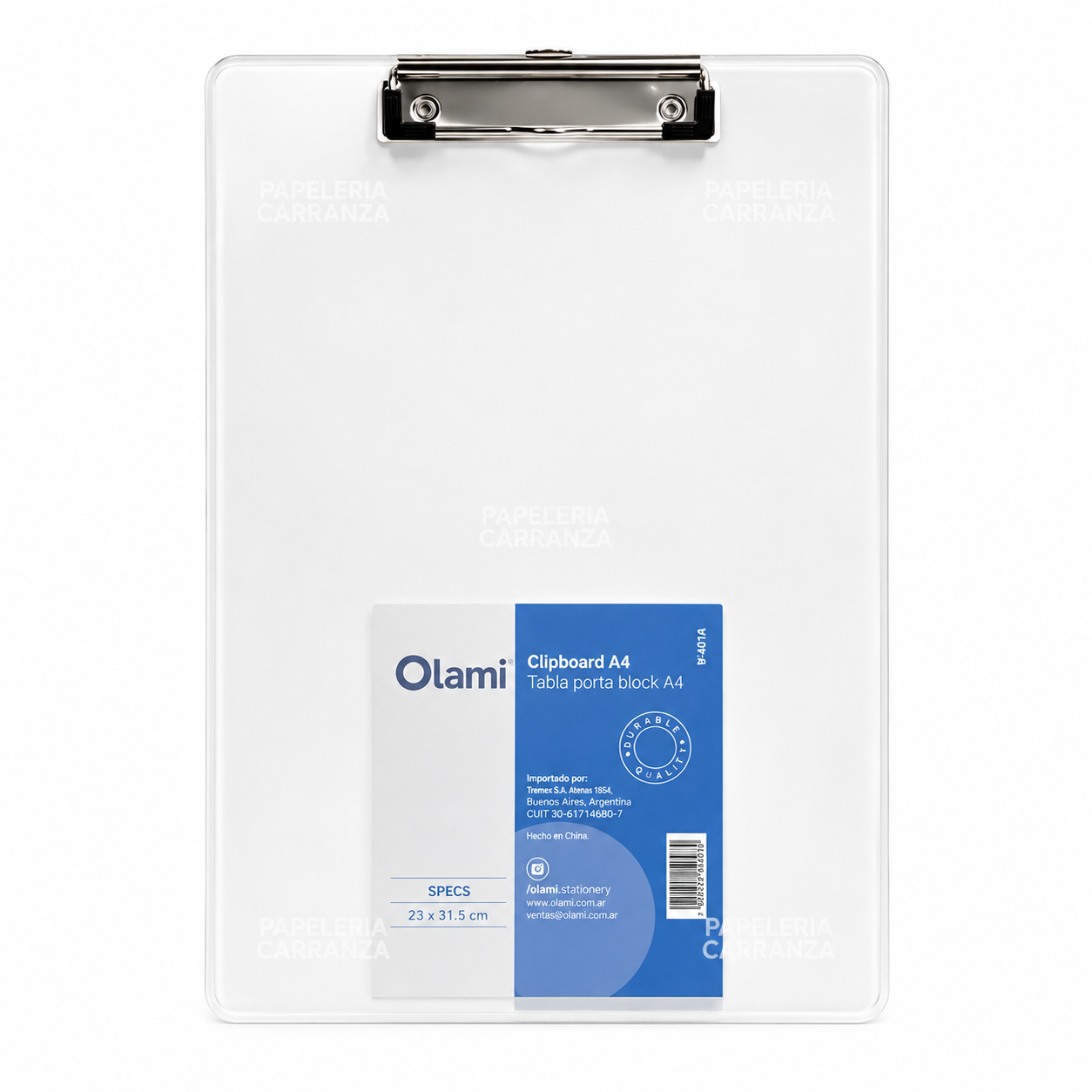 Porta Block Olami TRANSPARENTE tamaño OFICIO