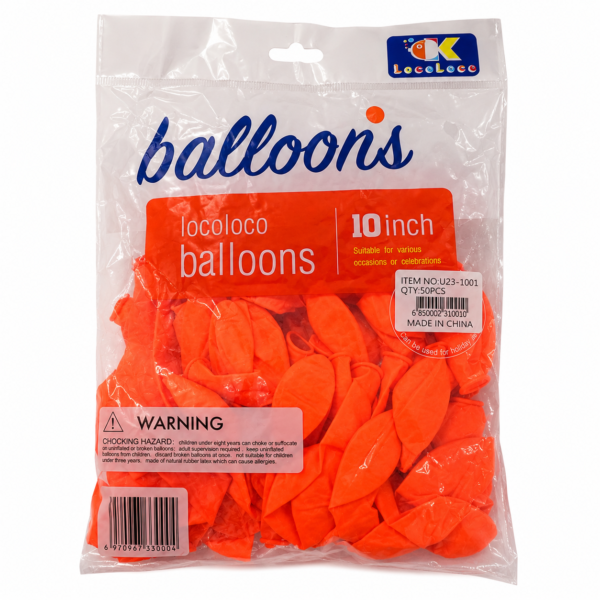 GLOBOS Locoloco - Naranja Neón - 10" balloons Flúo