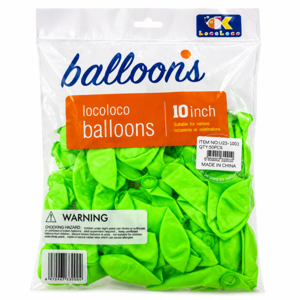 GLOBOS Locoloco - Verde Neón - 10" balloons Flúo