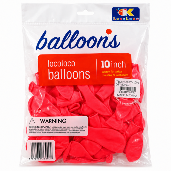 GLOBOS Locoloco - Rojo Neón - 10" balloons Flúo