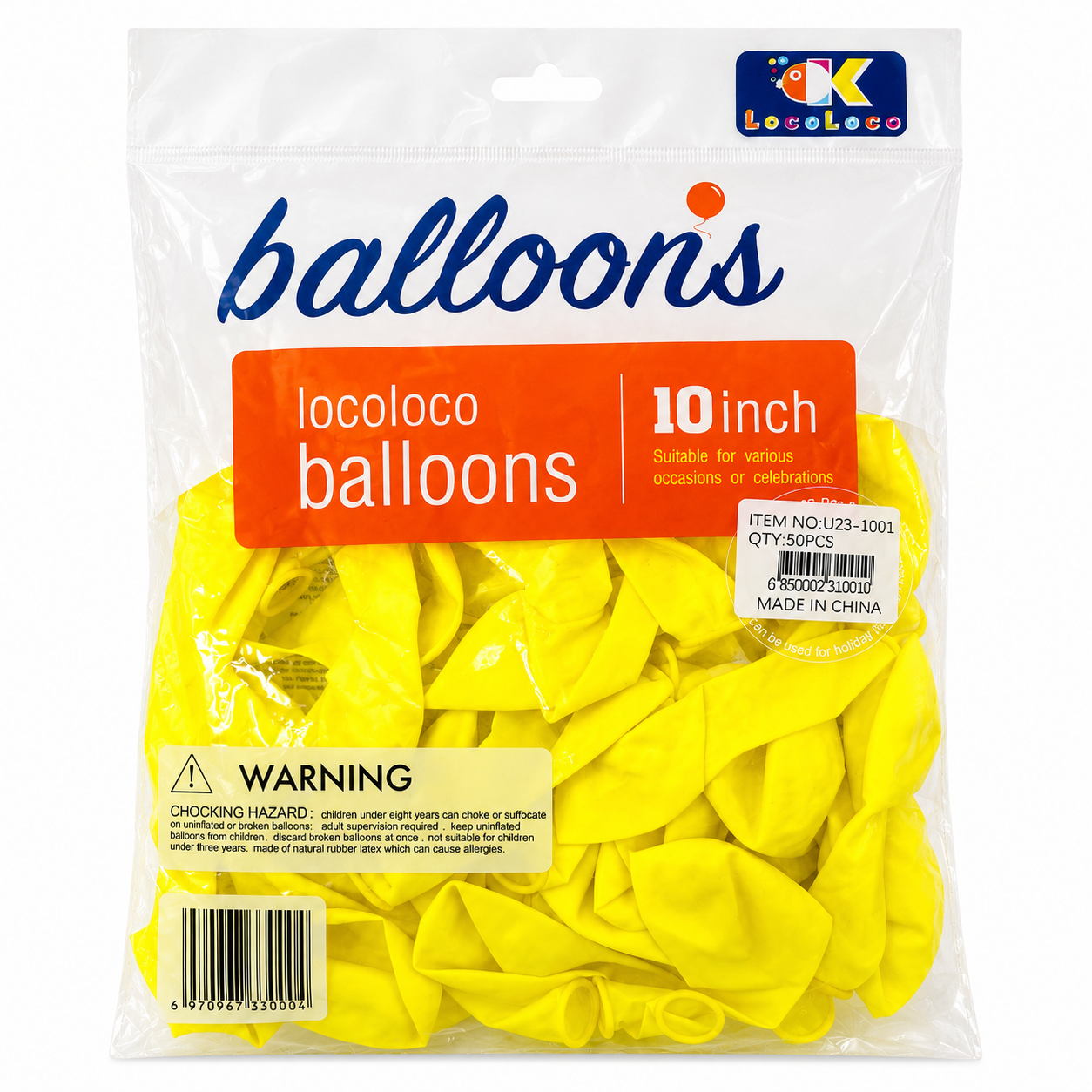 GLOBOS Locoloco - Amarillo Neón - 10" balloons Flúo