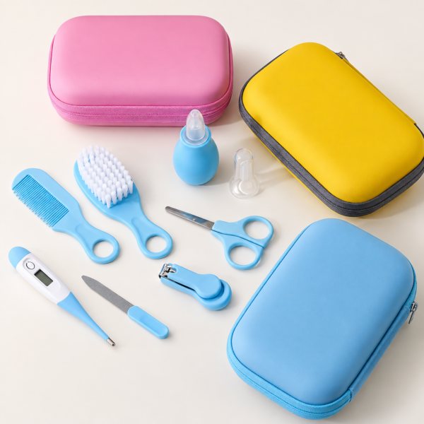 SET CUIDADO BEBE X 8 PIEZAS + NECESER ESTUCHE RIGIDO