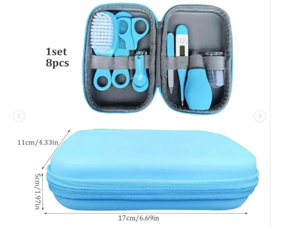 SET CUIDADO BEBE X 8 PIEZAS + NECESER ESTUCHE RIGIDO