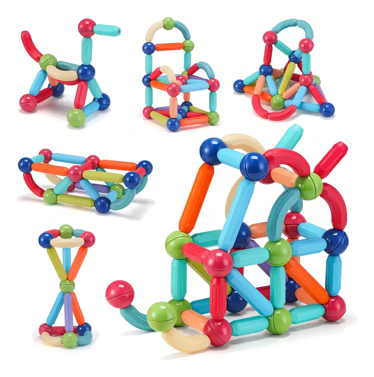 JUEGOS MAGNETICOS - MAGNETIC STICKS - x 36 PIEZAS