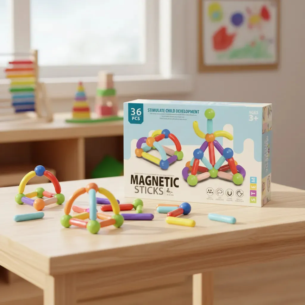 JUEGOS MAGNETICOS - MAGNETIC STICKS - x 36 PIEZAS