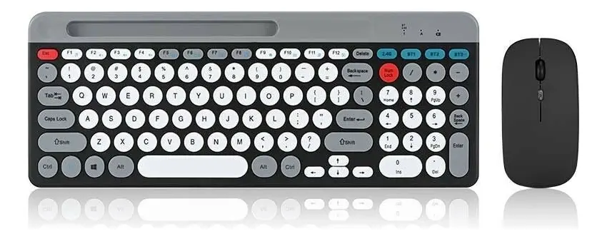 Combo XAEA Mini Inalámbrico * SHADOW NEXUS NEGRO * RECARGABLE (Teclado Recargable+ Mouse) Pc Notebook Celular Tablet PREMIUM