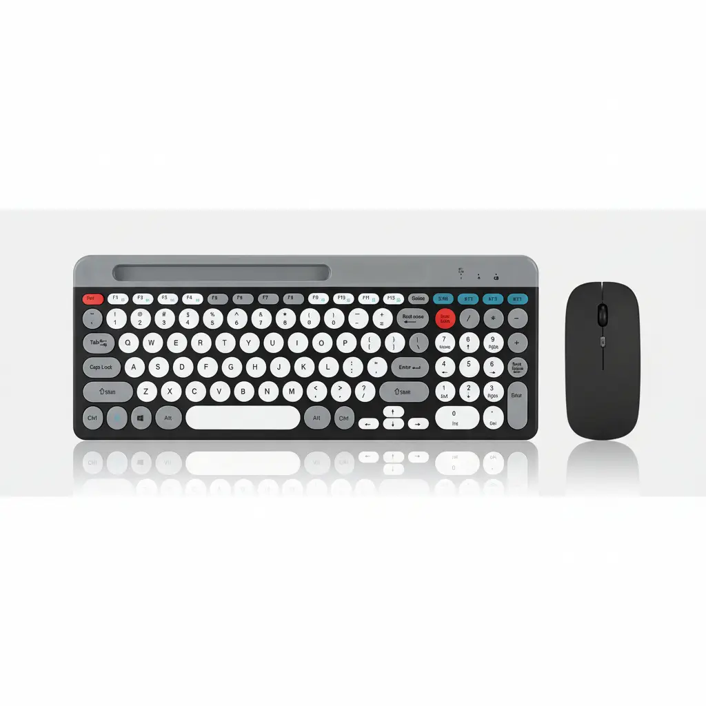 Combo XAEA Mini Inalámbrico * SHADOW NEXUS NEGRO * RECARGABLE (Teclado Recargable+ Mouse) Pc Notebook Celular Tablet PREMIUM