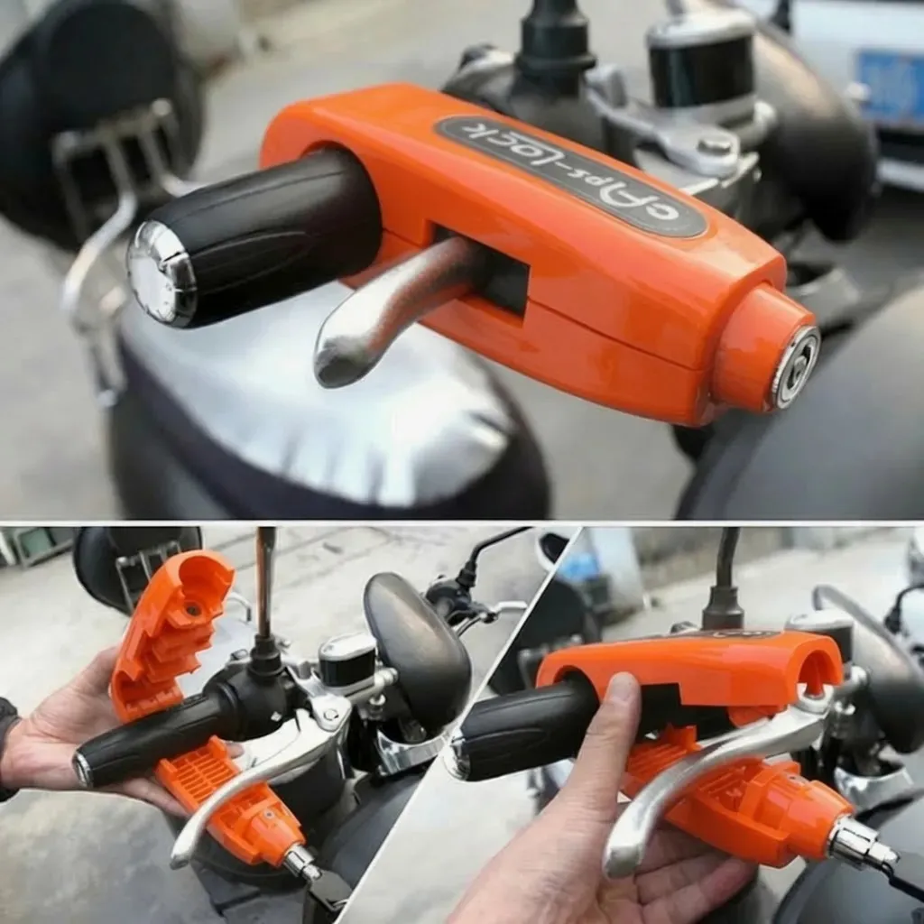 Traba Freno para Manillar de Moto ANTIROBO (2 llaves) Reforzado Seguridad
