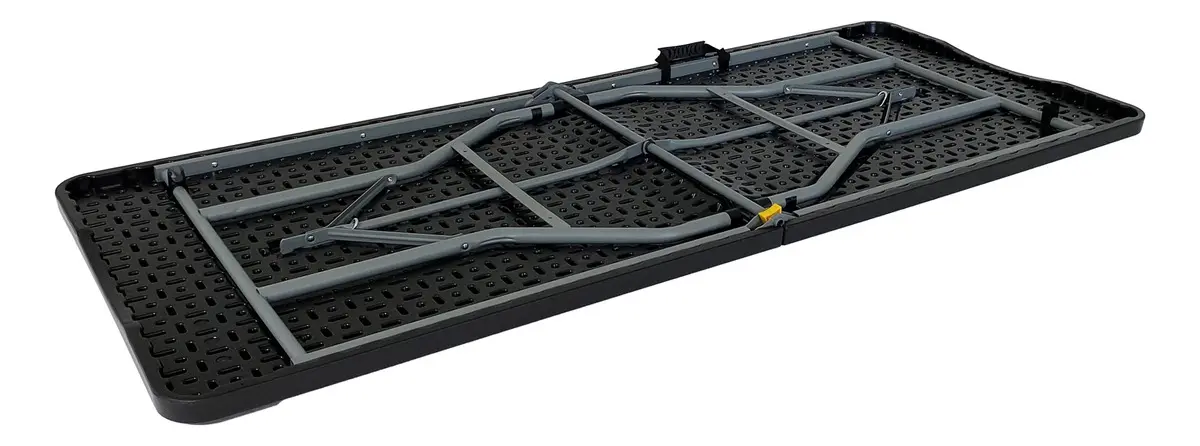 Mesa Plegable Resistente NOGA Portatil Negra (1.80 x 70 x 74) Eventos Exterior
