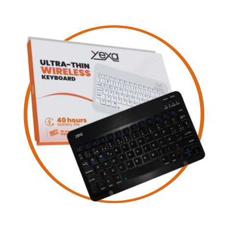 Teclado Mini Inalámbrico YEXA * NEGRO * RECARGABLE (Teclado Recargable) Pc Notebook Celular Tablet
