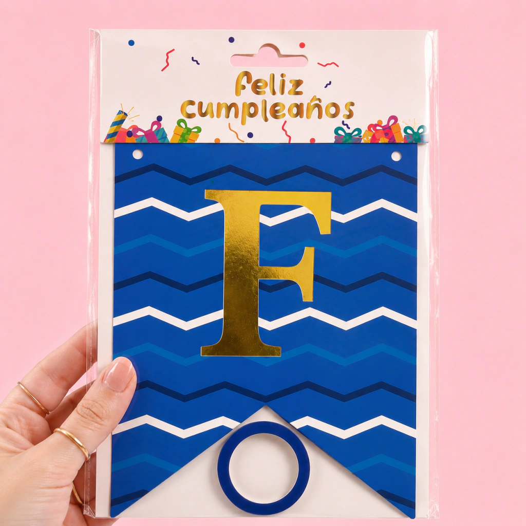 Guirnalda * FELIZ CUMPLEAÑOS CRAZY COLORS * (Banderines Multicolor)