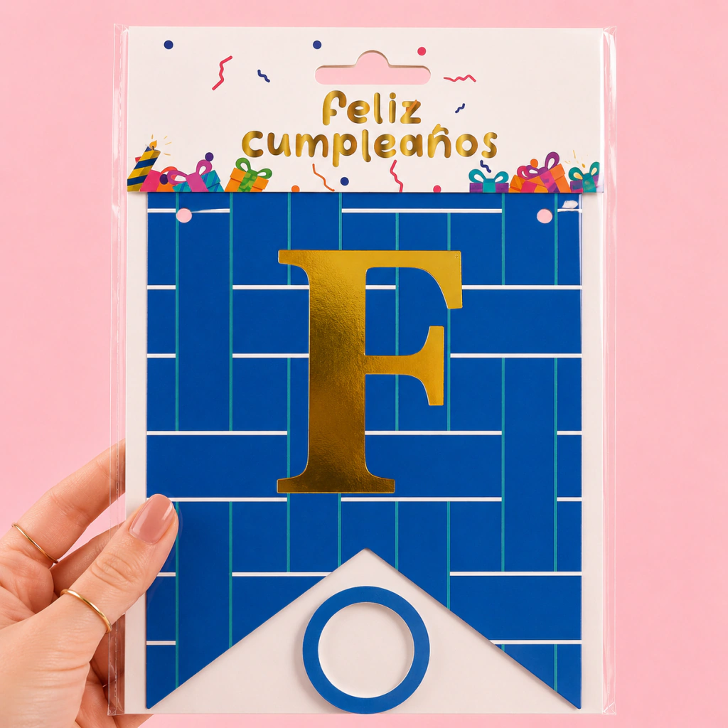 Guirnalda * FELIZ CUMPLEAÑOS CRAZY COLORS * (Banderines Multicolor)