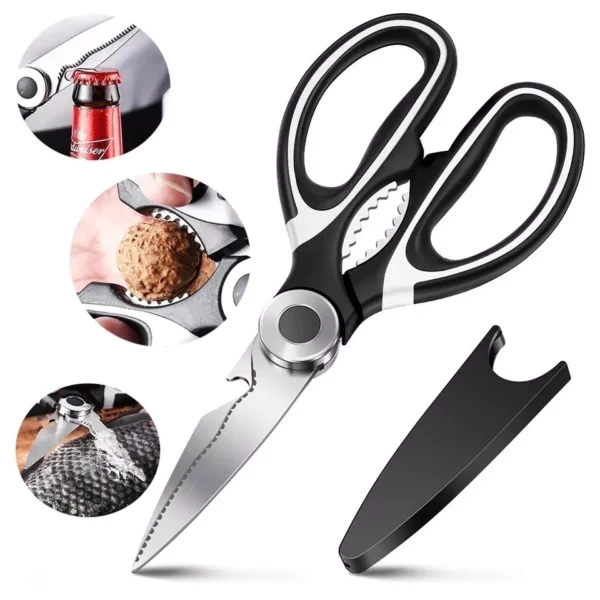 TIJERAS DE COCINA MULTIUSO CON FUNDA