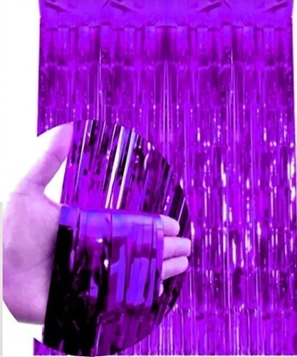 CORTINA LLUVIA * VIOLETA * METALIZADA FOIL FRINGE CURTAIN