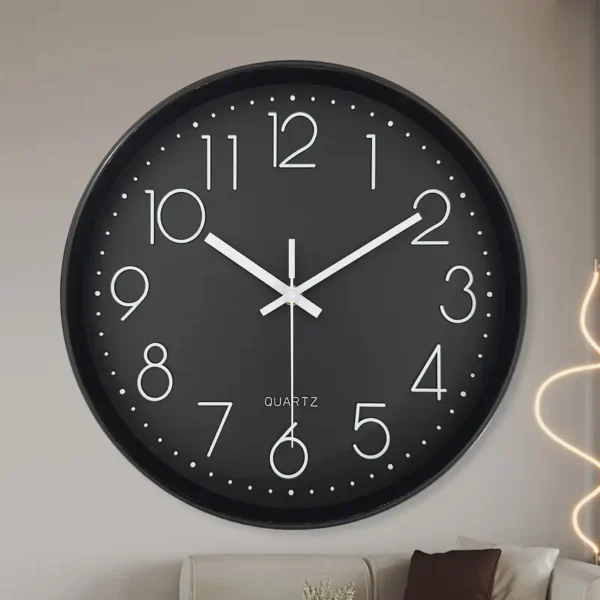 Reloj para Pared Grande - Negro - Redondo