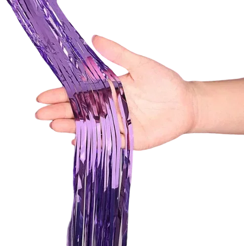 CORTINA LLUVIA * LILA * METALIZADA FOIL FRINGE CURTAIN