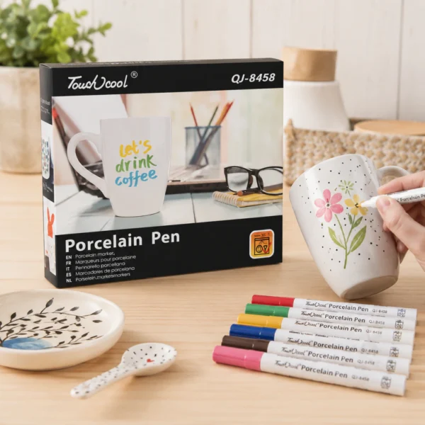 Marcadores Para Porcelana X12 Punta Pincel