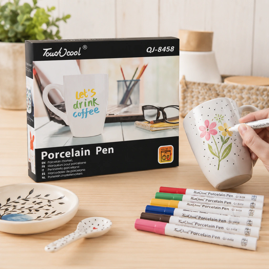 Marcadores Para Porcelana X12 Punta Pincel