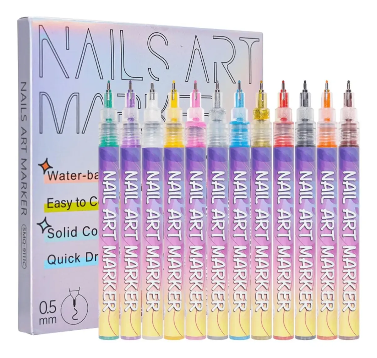 Marcadores Para Arte De Uñas X12 Nails Art Deco 0.5mm
